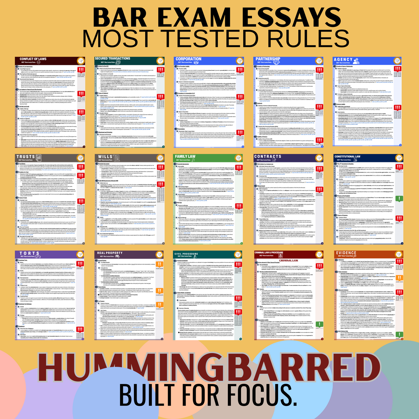 MEE Bar Exam Rule statements for July 2025
