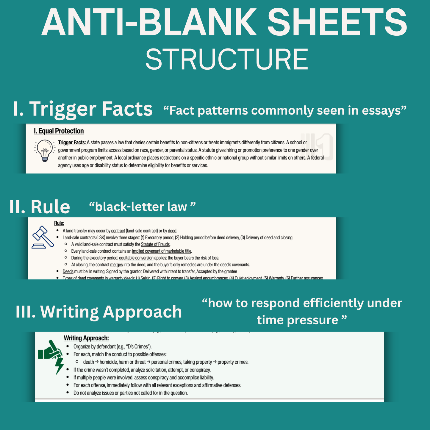 Bar Exam Anti-blank in essays sheet